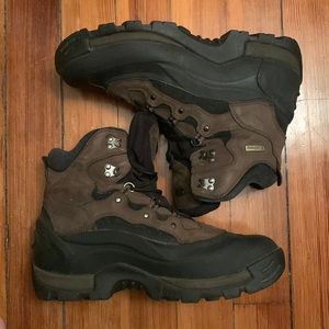 Men’s 13 LaCrosse Insulated Waterproof Hiking Working Boots, Brown and Black